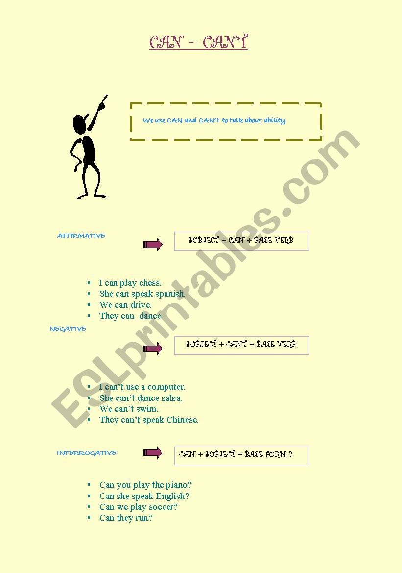 CANT - CANT worksheet