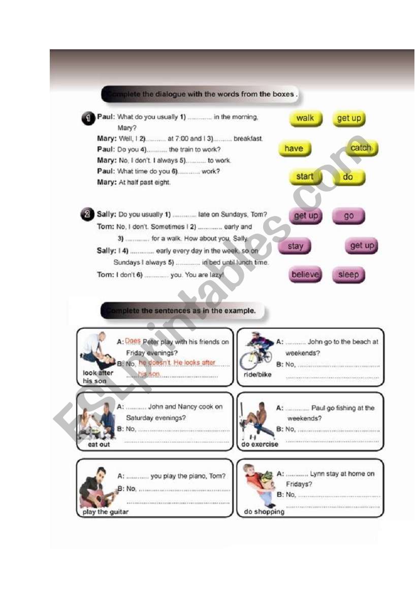 Present Smple worksheet