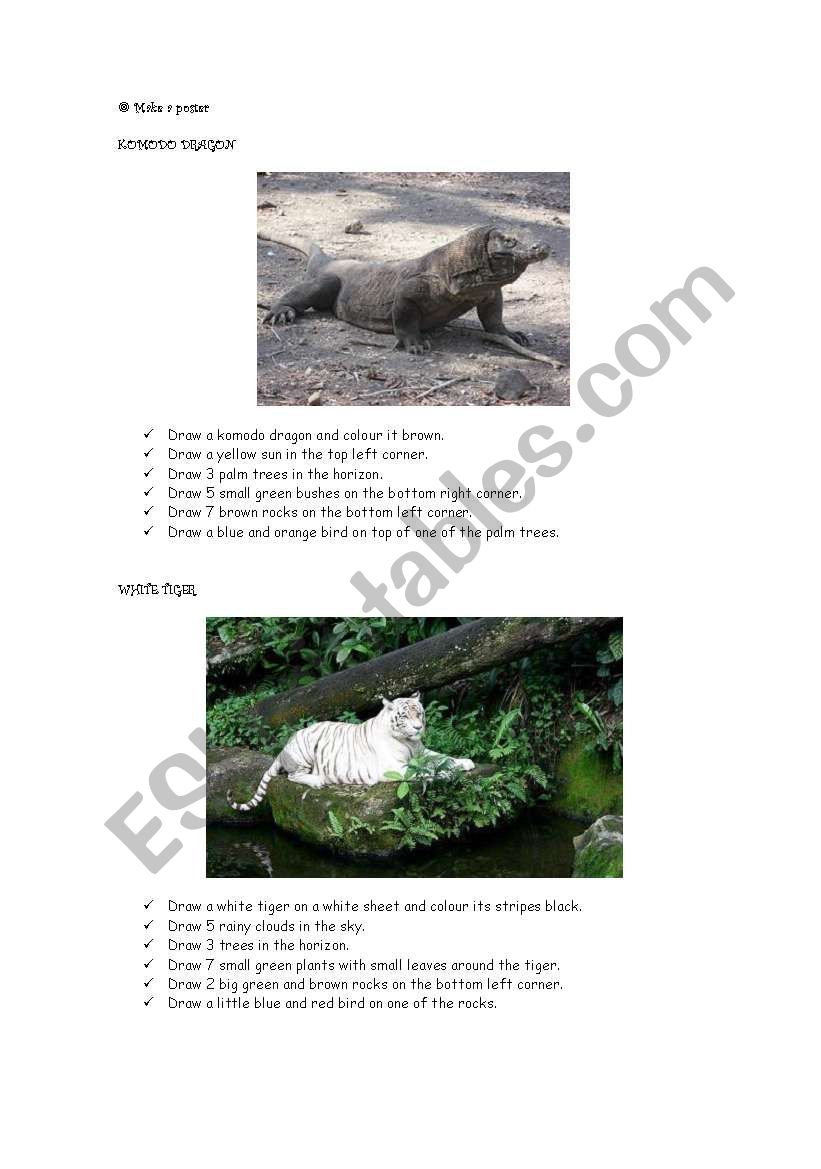 endangered animals esl worksheet by guada wonderland