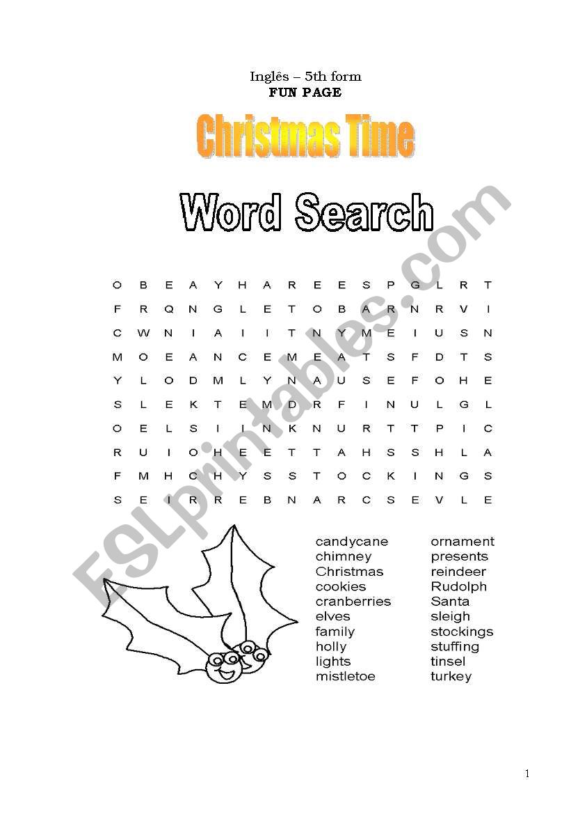 Christmas worksheet