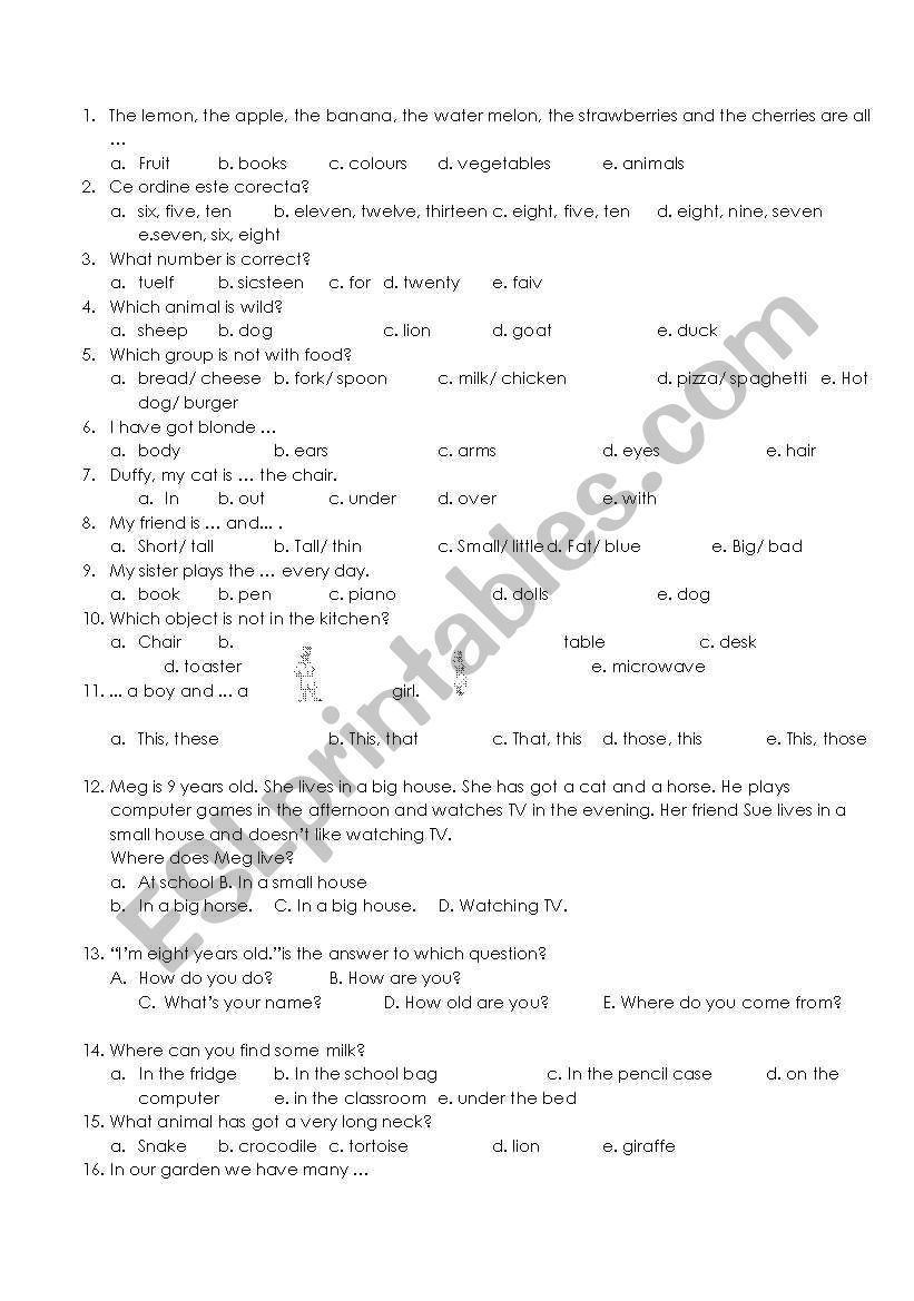 vocabulary revision ex worksheet