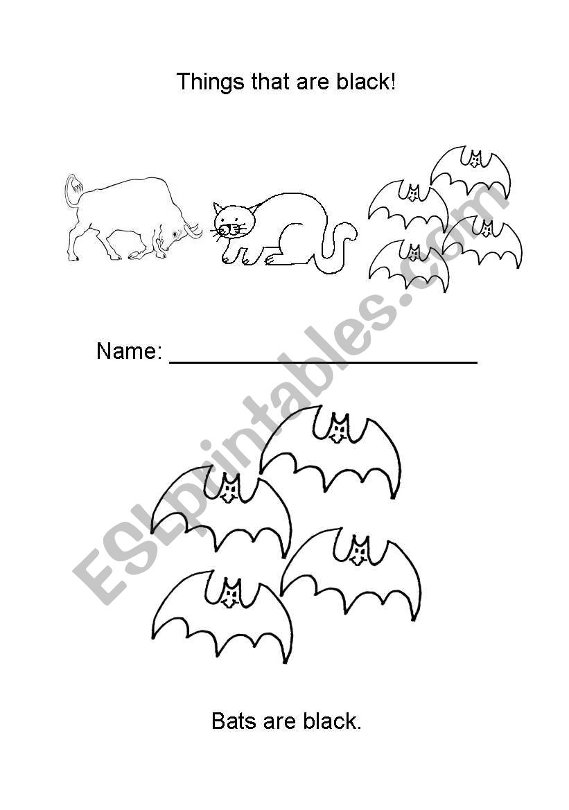 Black booklet worksheet