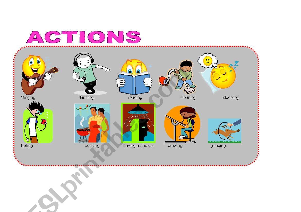 action verbs worksheet