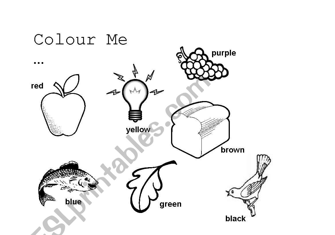 Colour Me worksheet