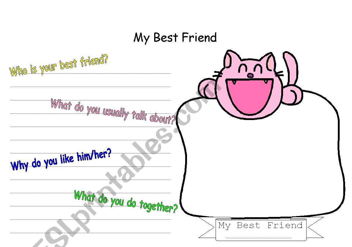 My Best Friend worksheet