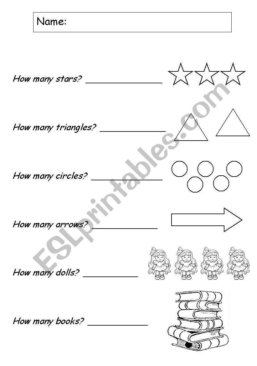 How Many? worksheet