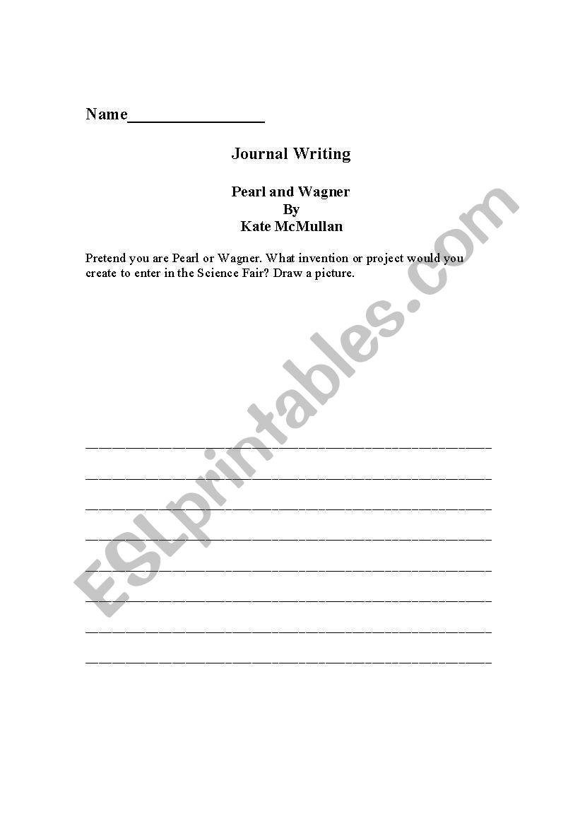 Dear Juno Journal Writing worksheet