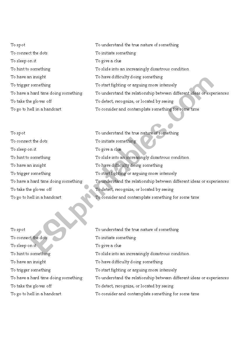 Match Expressions and Idiomatic Phrases