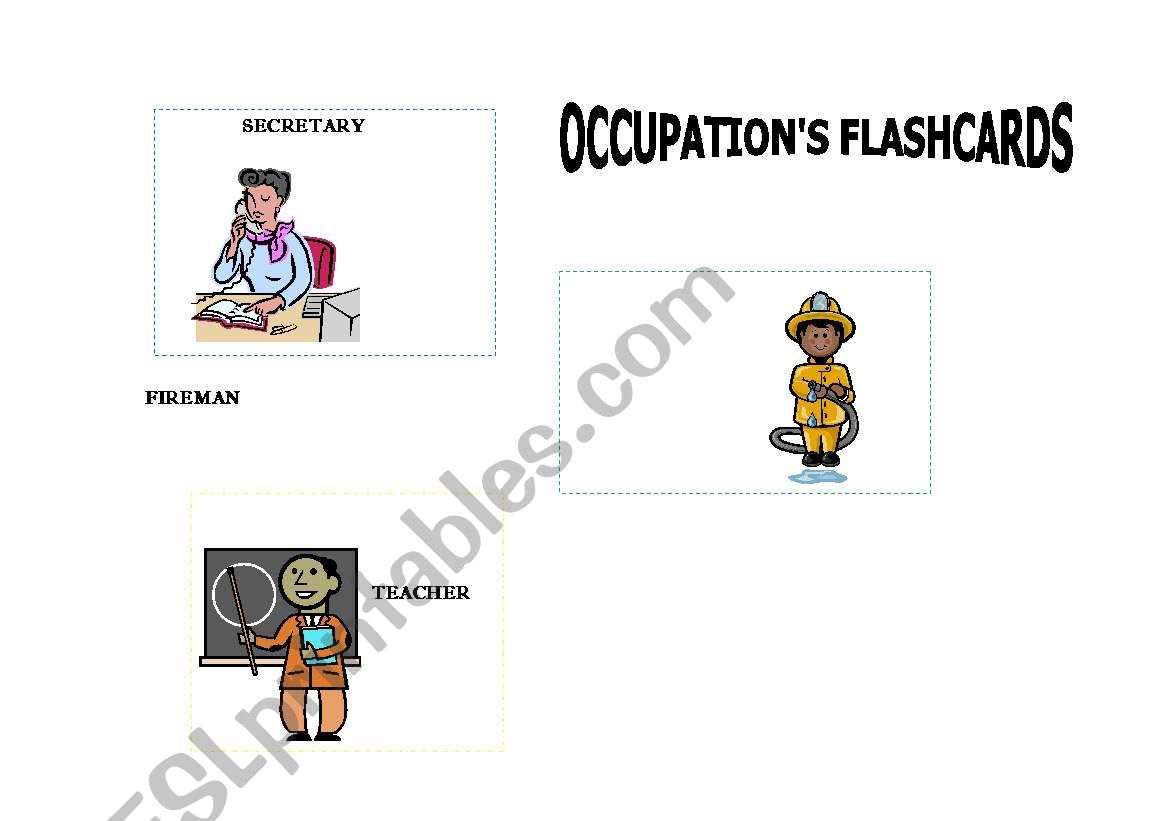 OCCUPATIONS FLASHCARDS worksheet