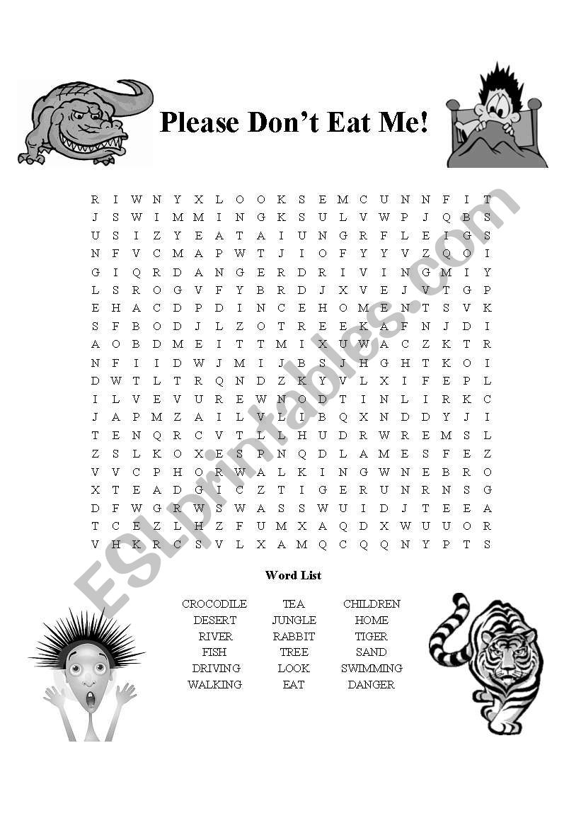 Please Dont Eat Me! worksheet