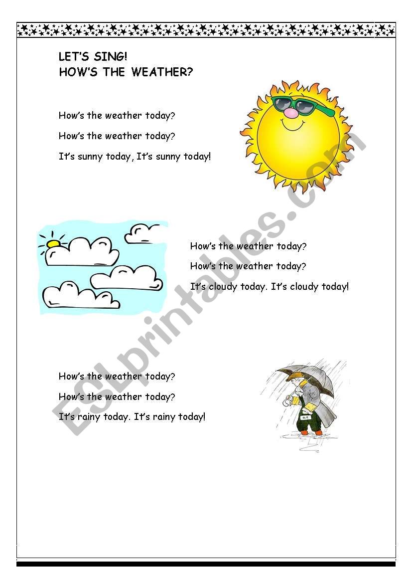 Hows the weather? worksheet