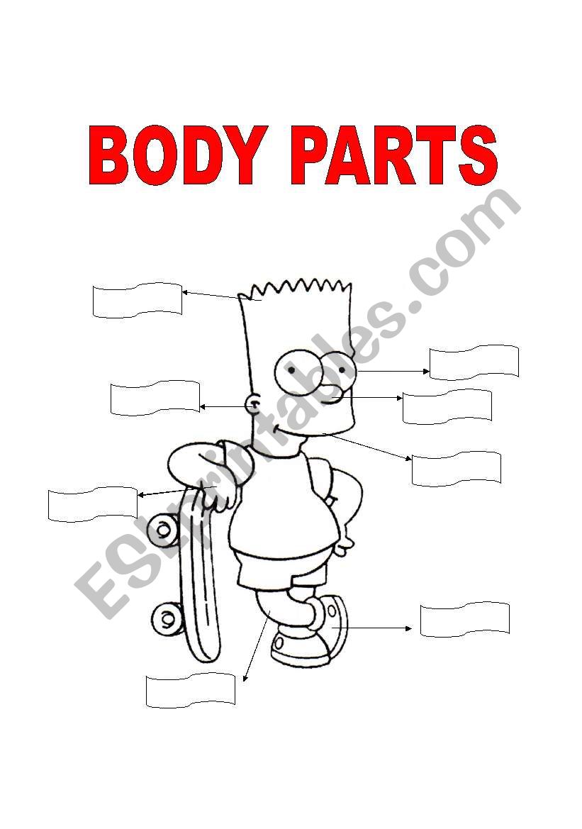 BART´S BODY PARTS - ESL worksheet by marianmanu