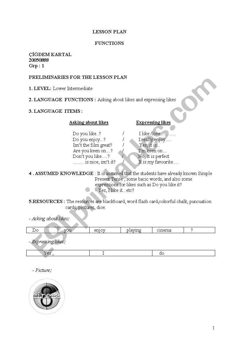 functions worksheet