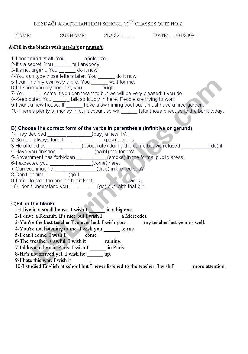 worksheet for 11th classes worksheet