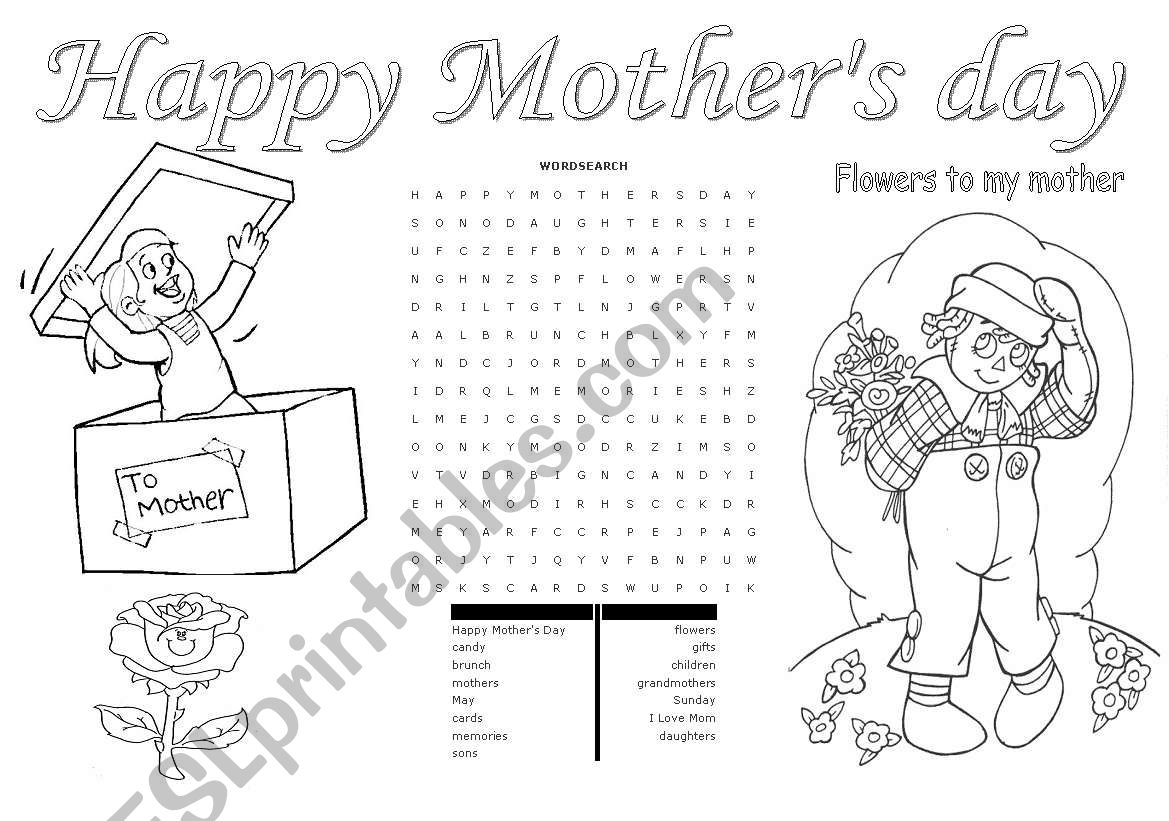 Mother´s Day - ESL worksheet by Dora Martins