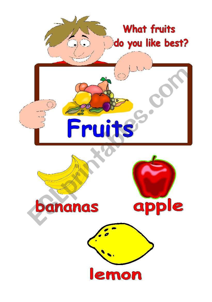 what fruits do you like best? worksheet