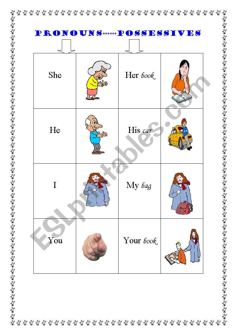 possessives worksheet