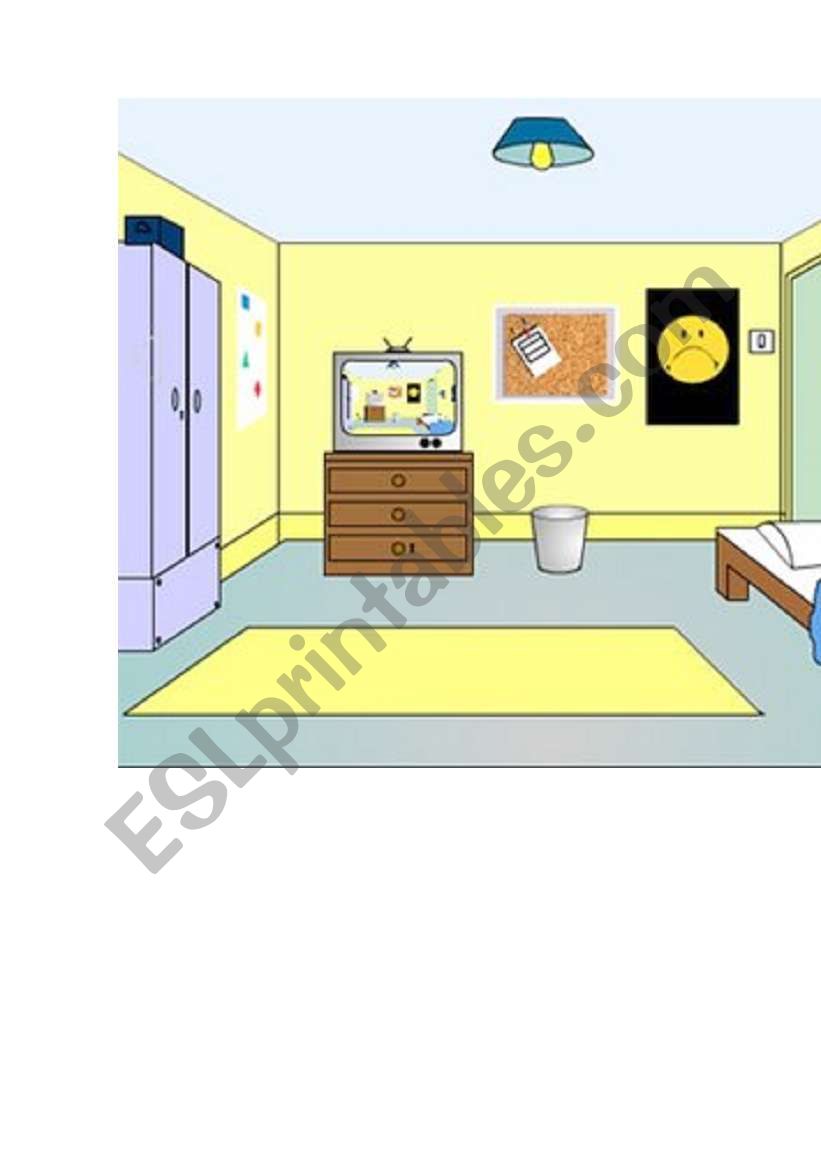 bedroom picture worksheet