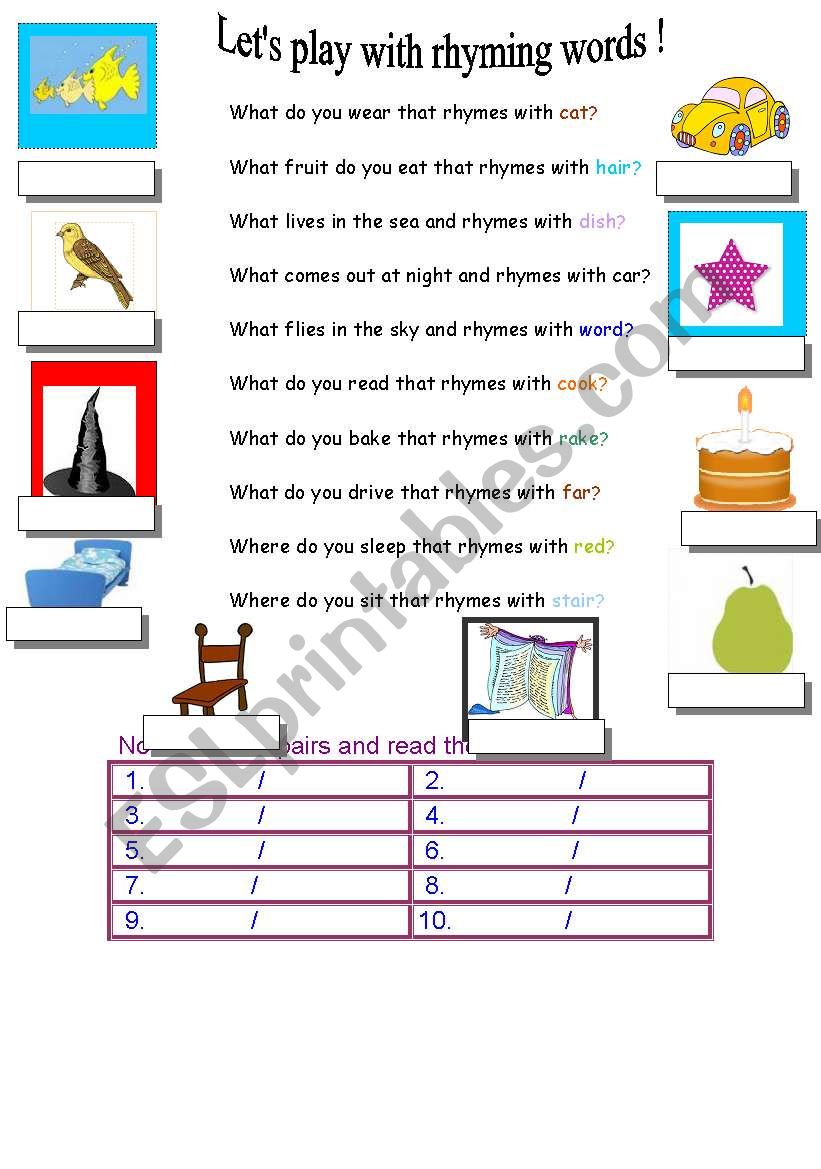 Fun Rhyming Songs with Free Rhyming Cards  This Reading Mama