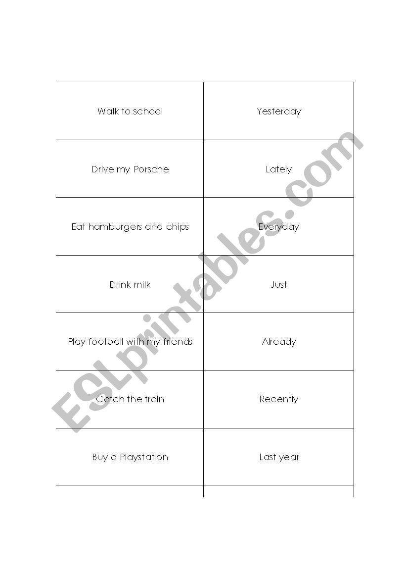 Past simple / Present perfect worksheet