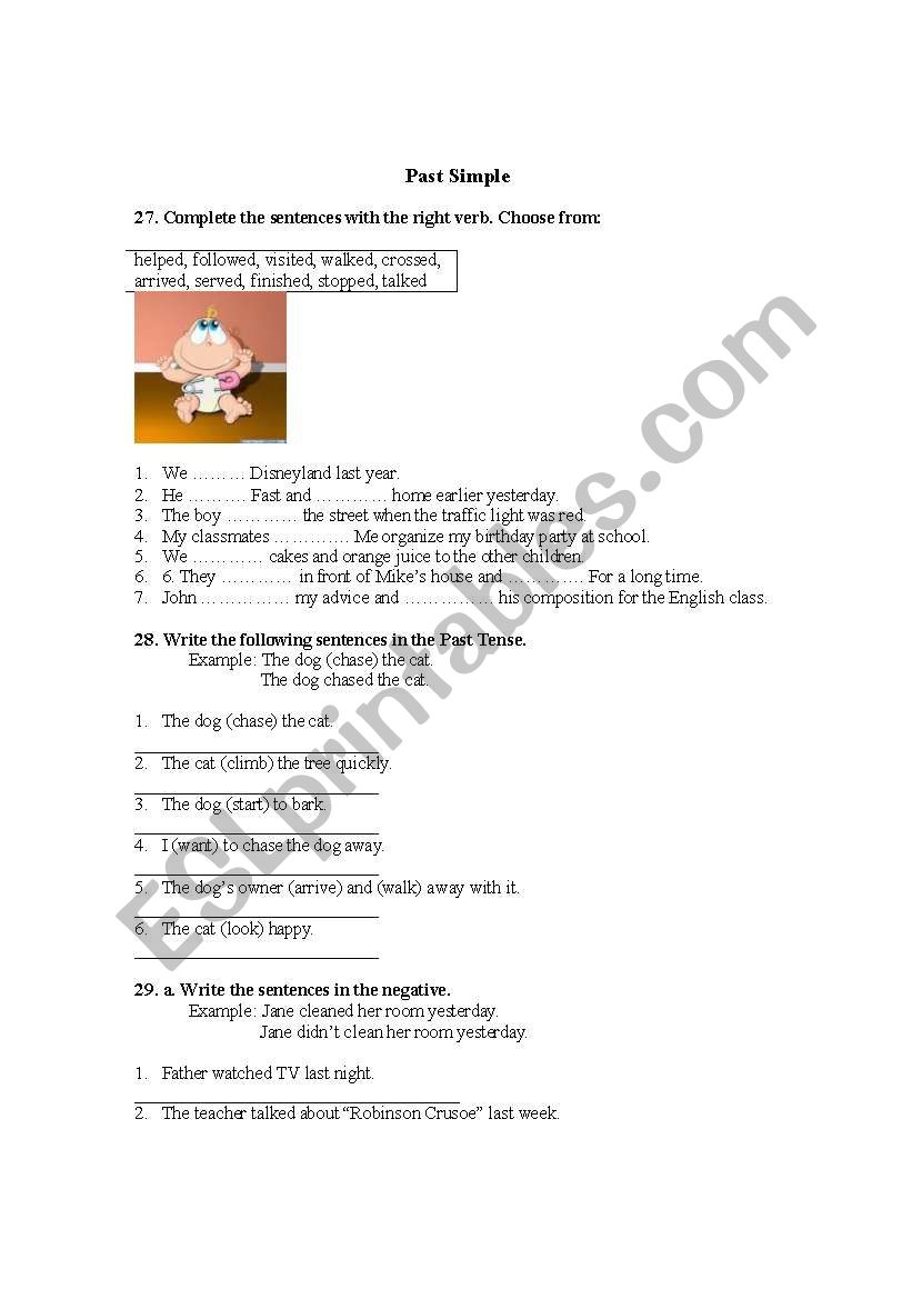 past simple review worksheet