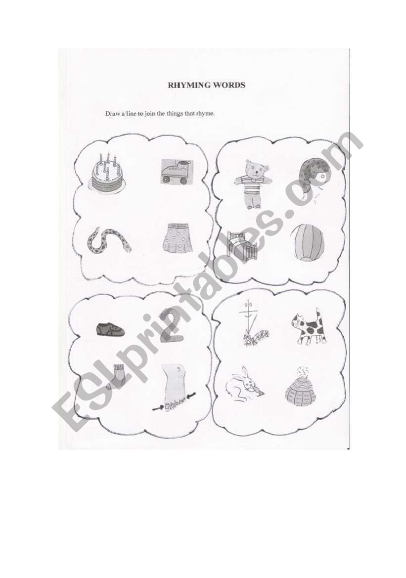 rhyming words worksheet