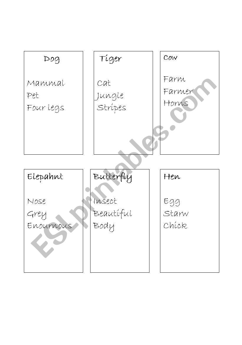 Password worksheet