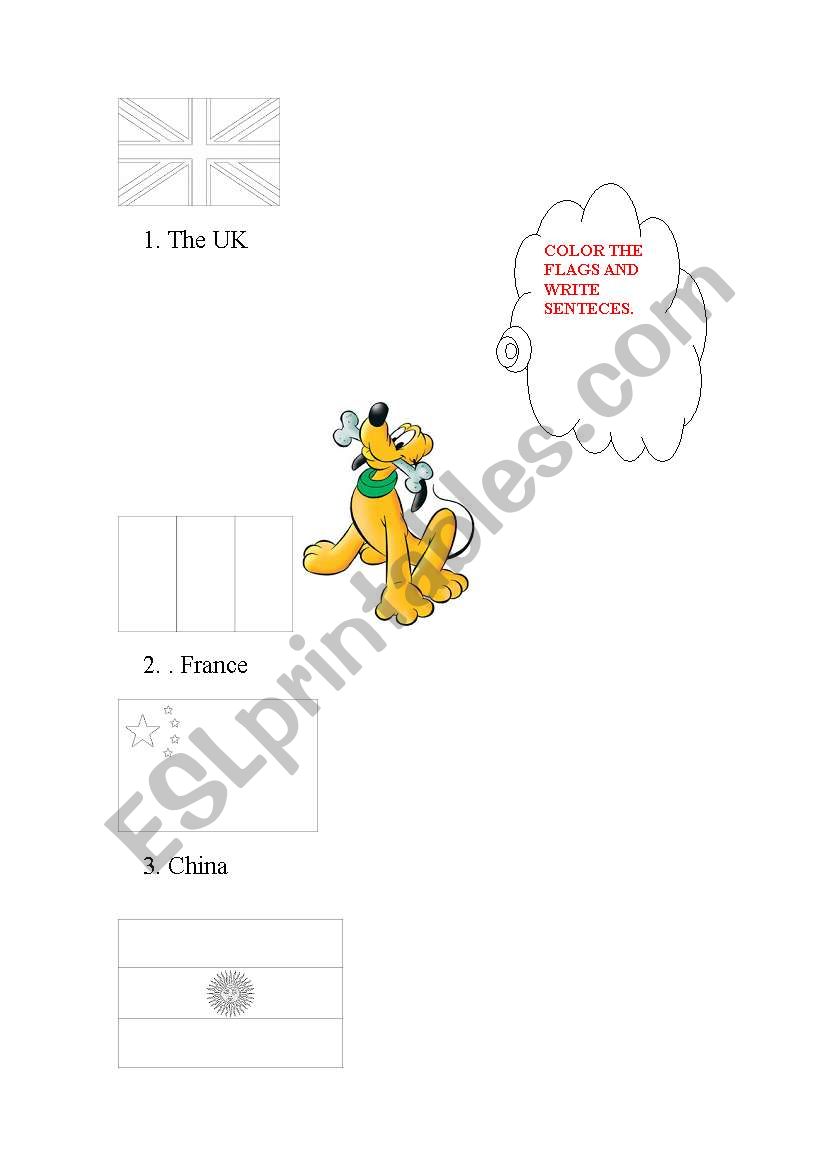 the flags worksheet