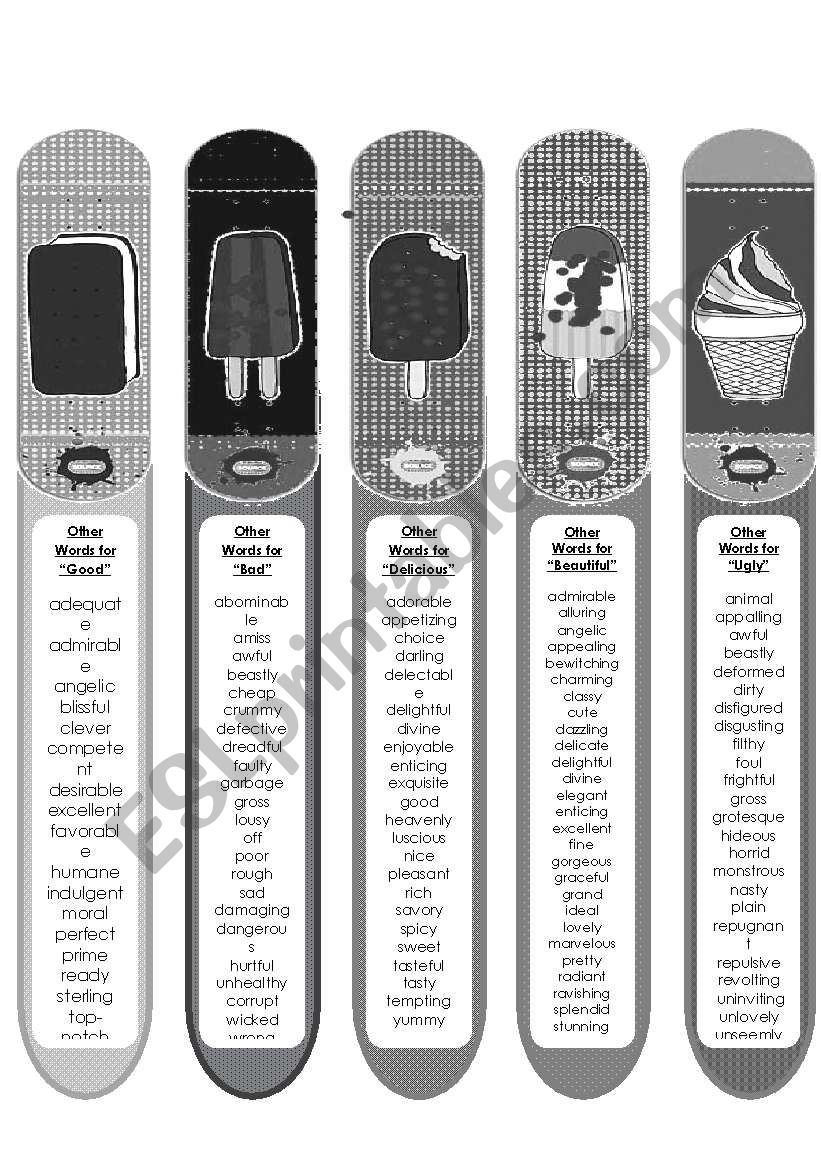 synonym-bookmarks-good-bad-beautiful-ugly-delicious-esl-40-off