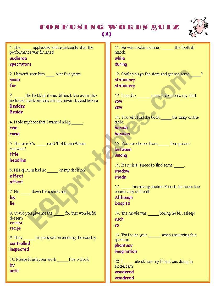 confusing-words-quiz-1-esl-worksheet-by-maricelad