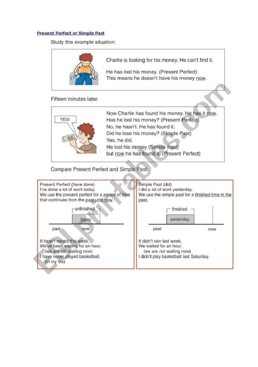 present perfect x simple present