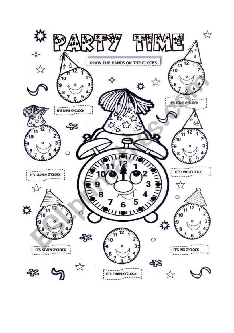 party time worksheet