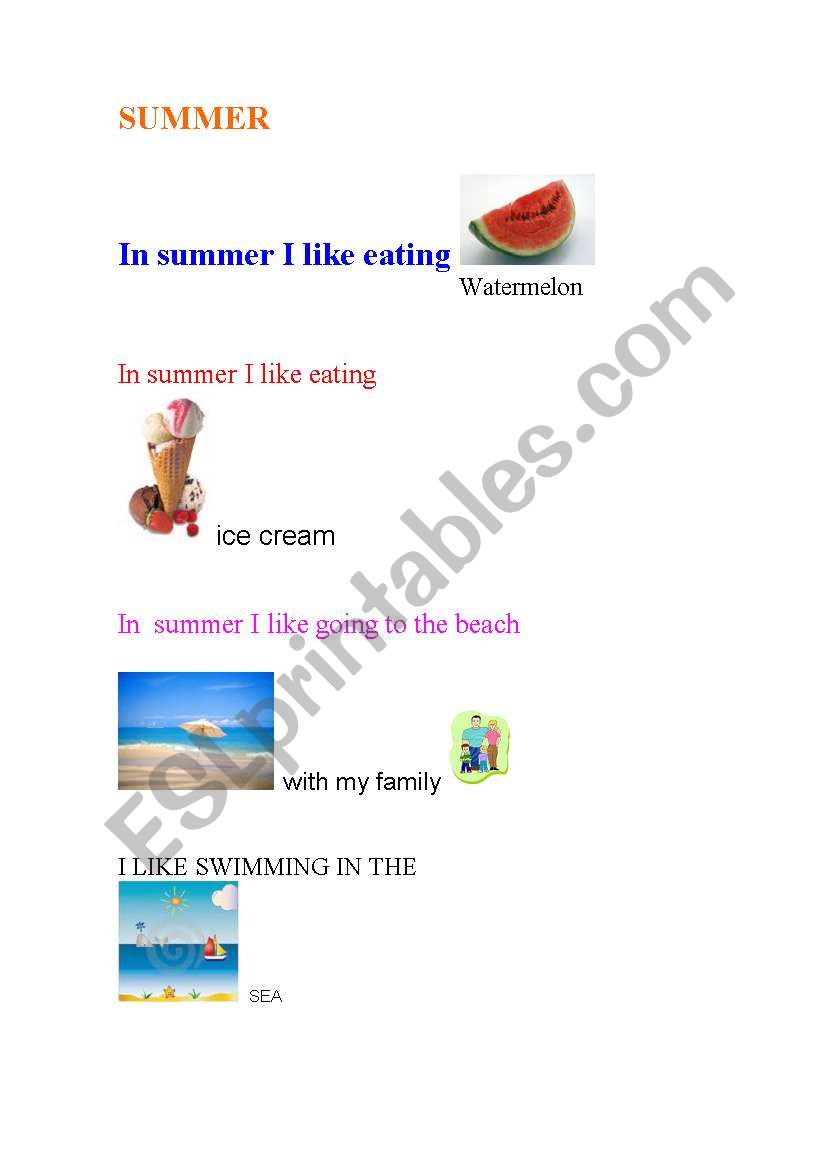 summer worksheet