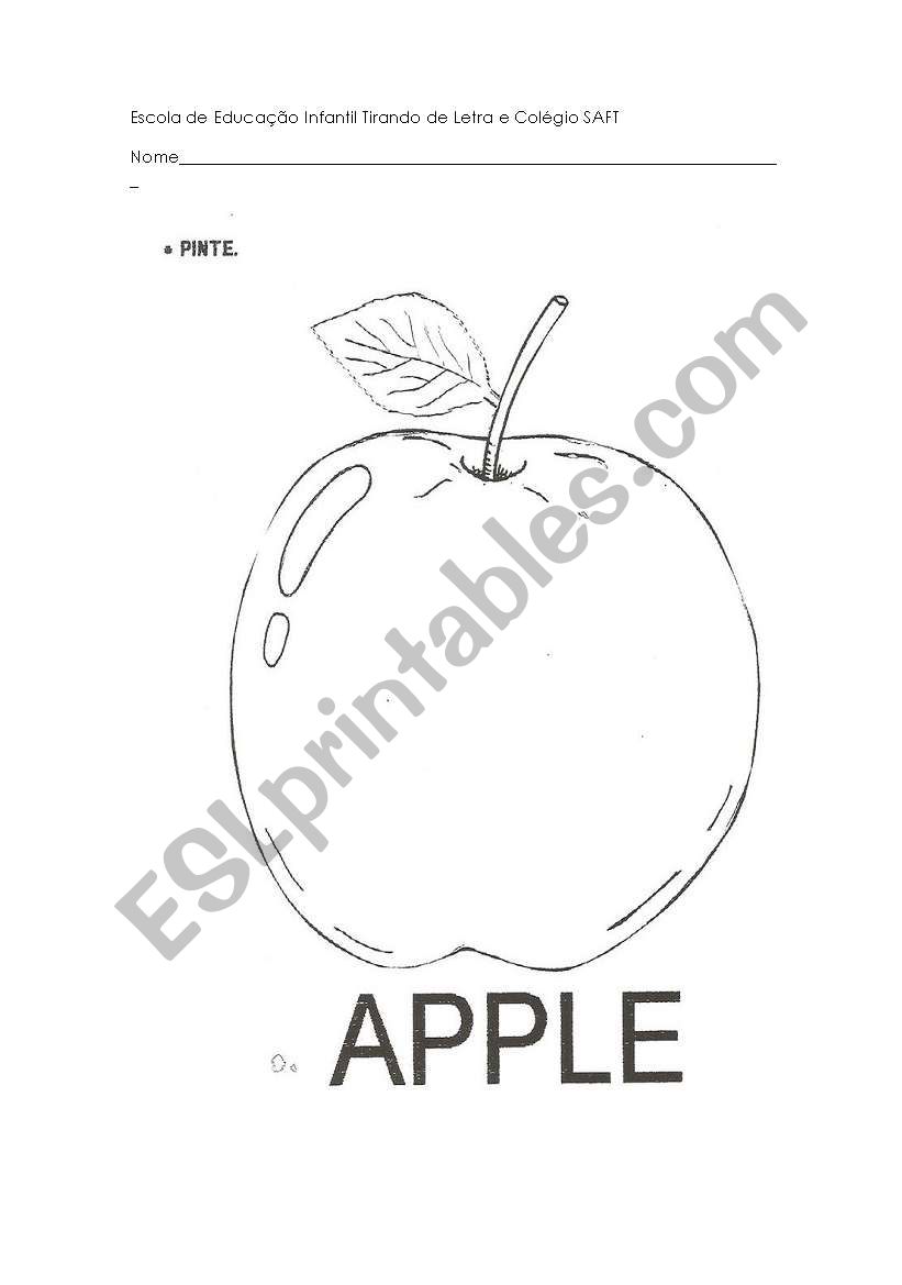 apple worksheet