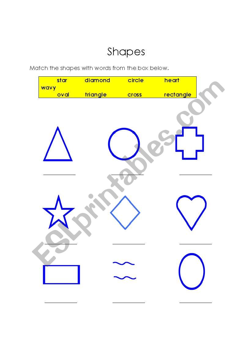 Shapes worksheet