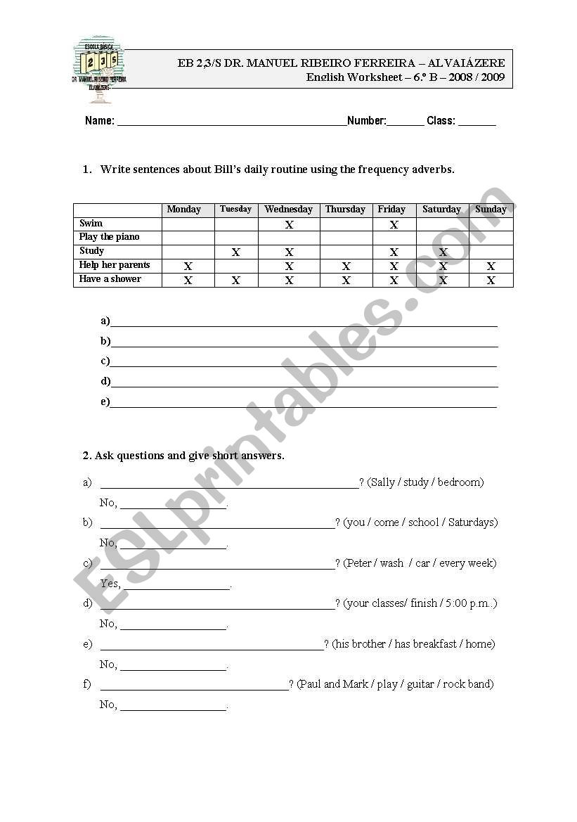 frequency adverbs and wh questions