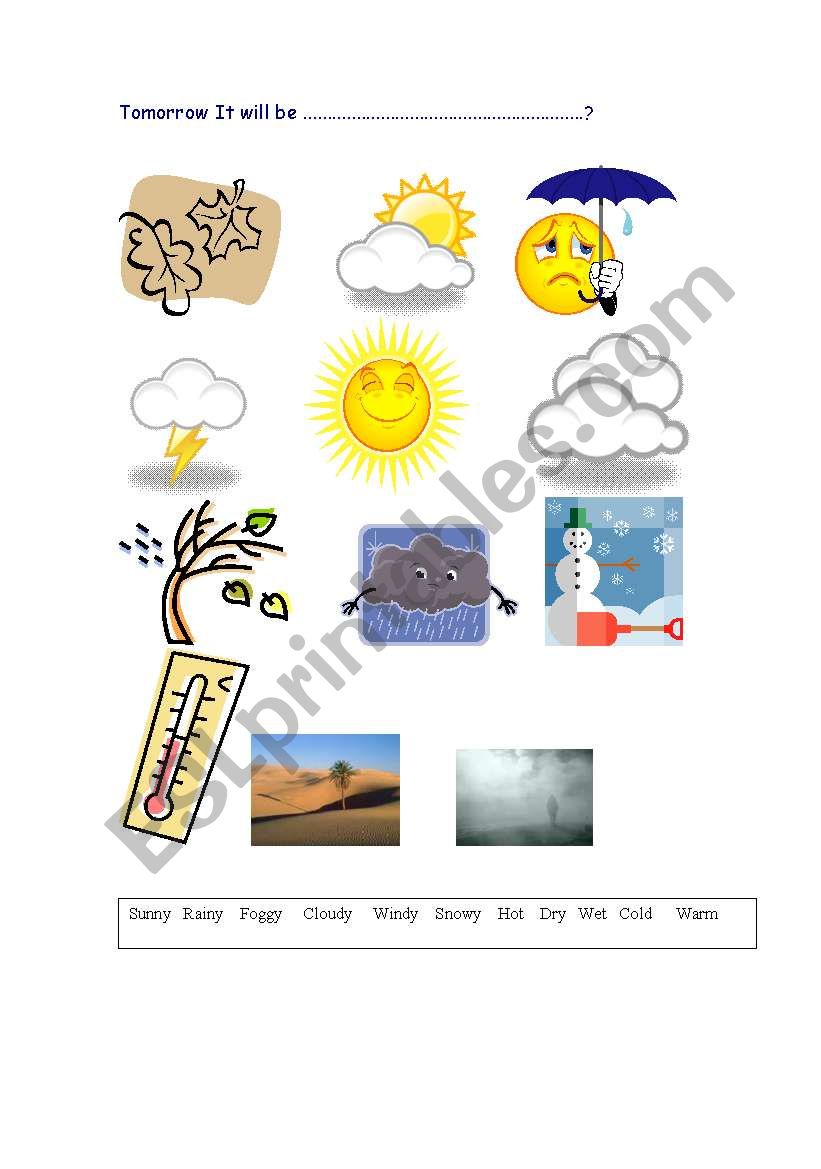 Weathers worksheet