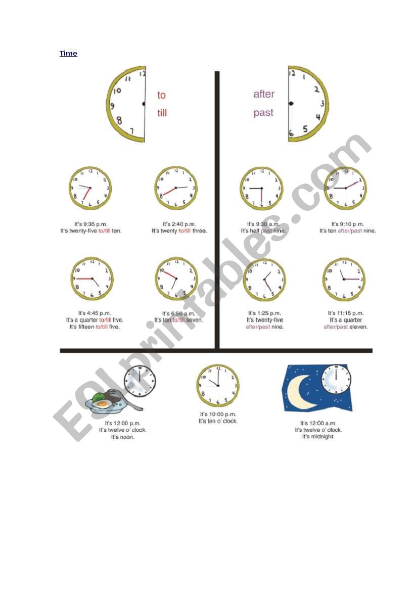 Time worksheet