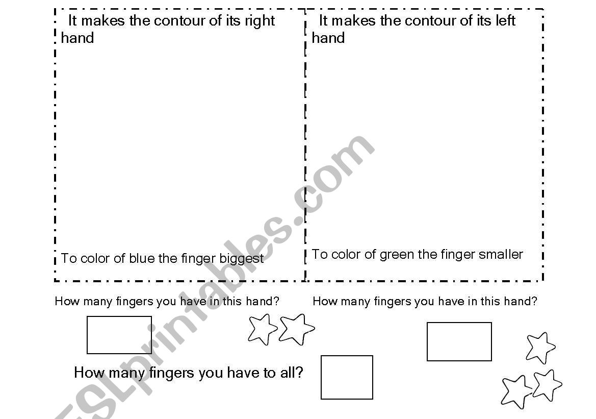 Number  ,right and left hand and color