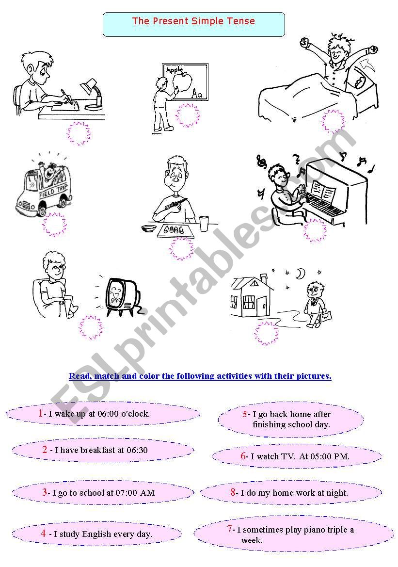 Present simple tense worksheet