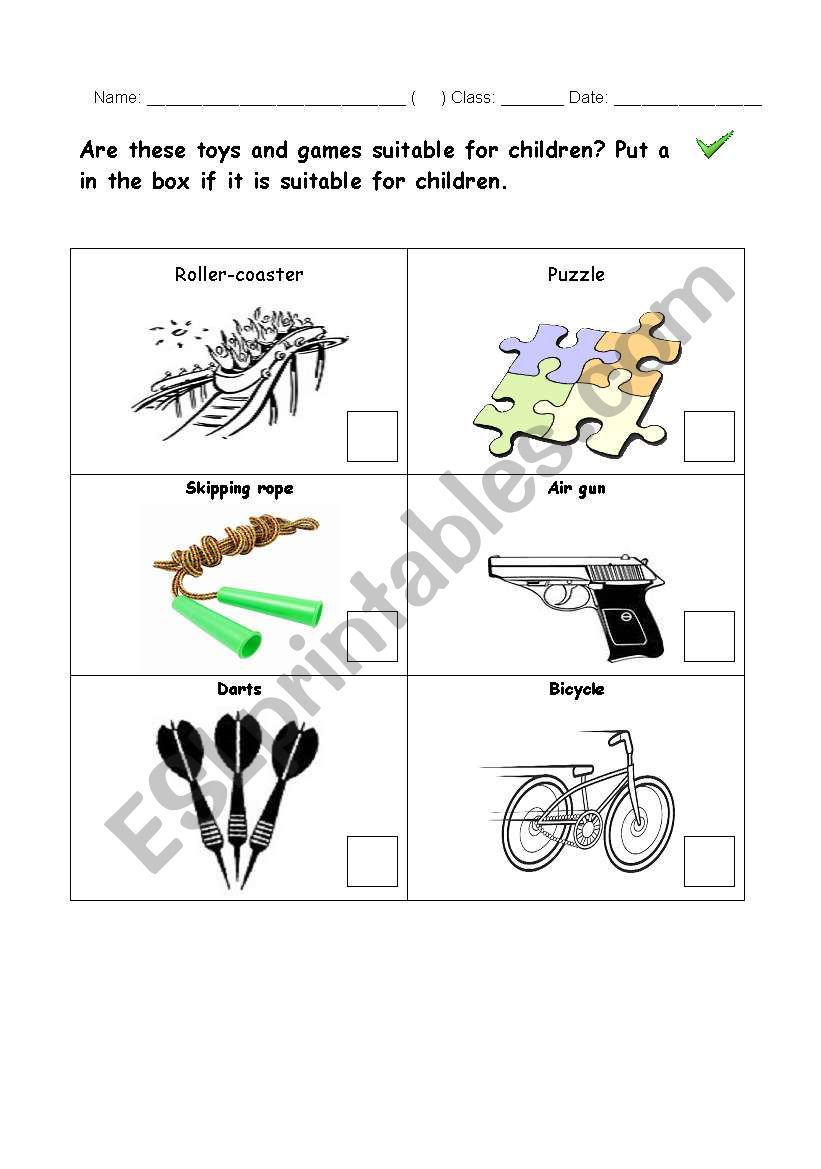 Choosing suitable toys for children