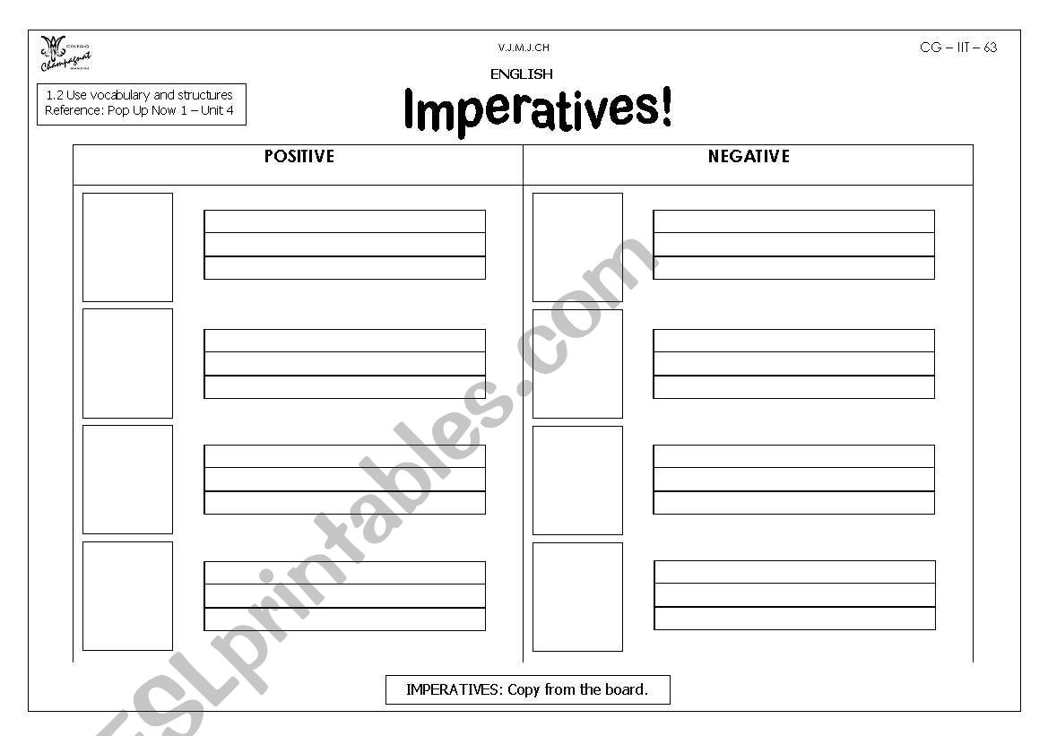 Imperative worksheet