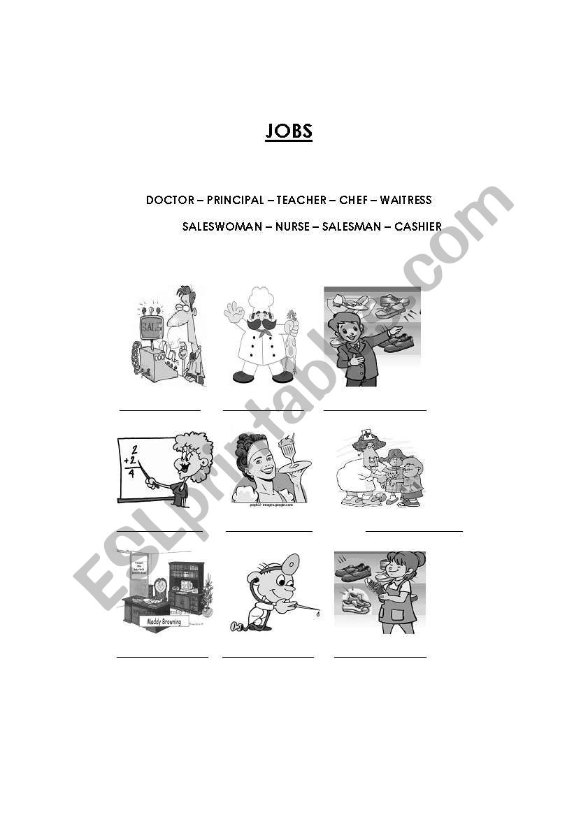 jobs worksheet