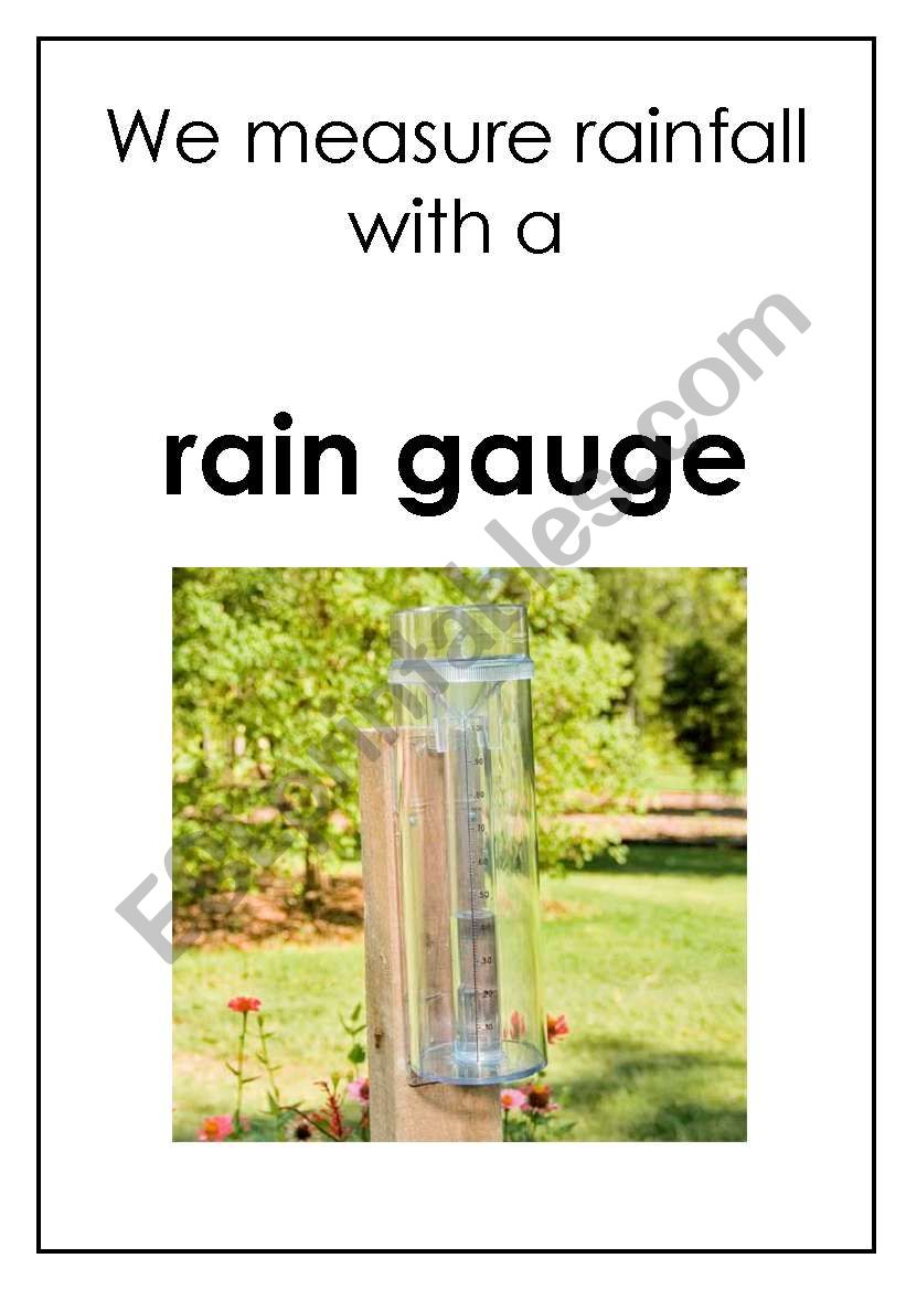 Rain gauge worksheet