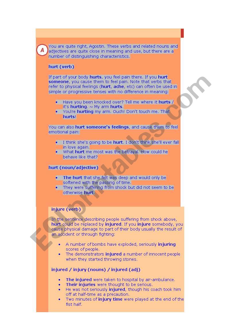 activity worksheet