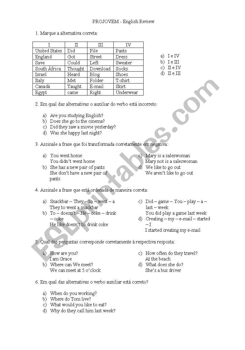 reviso worksheet