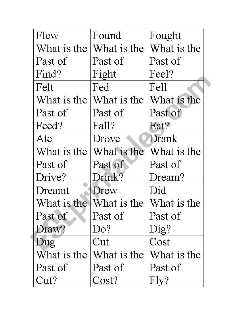 english-worksheets-chase-the-past-verb