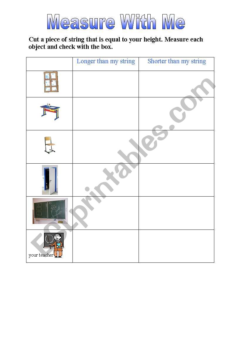 Measure with me worksheet