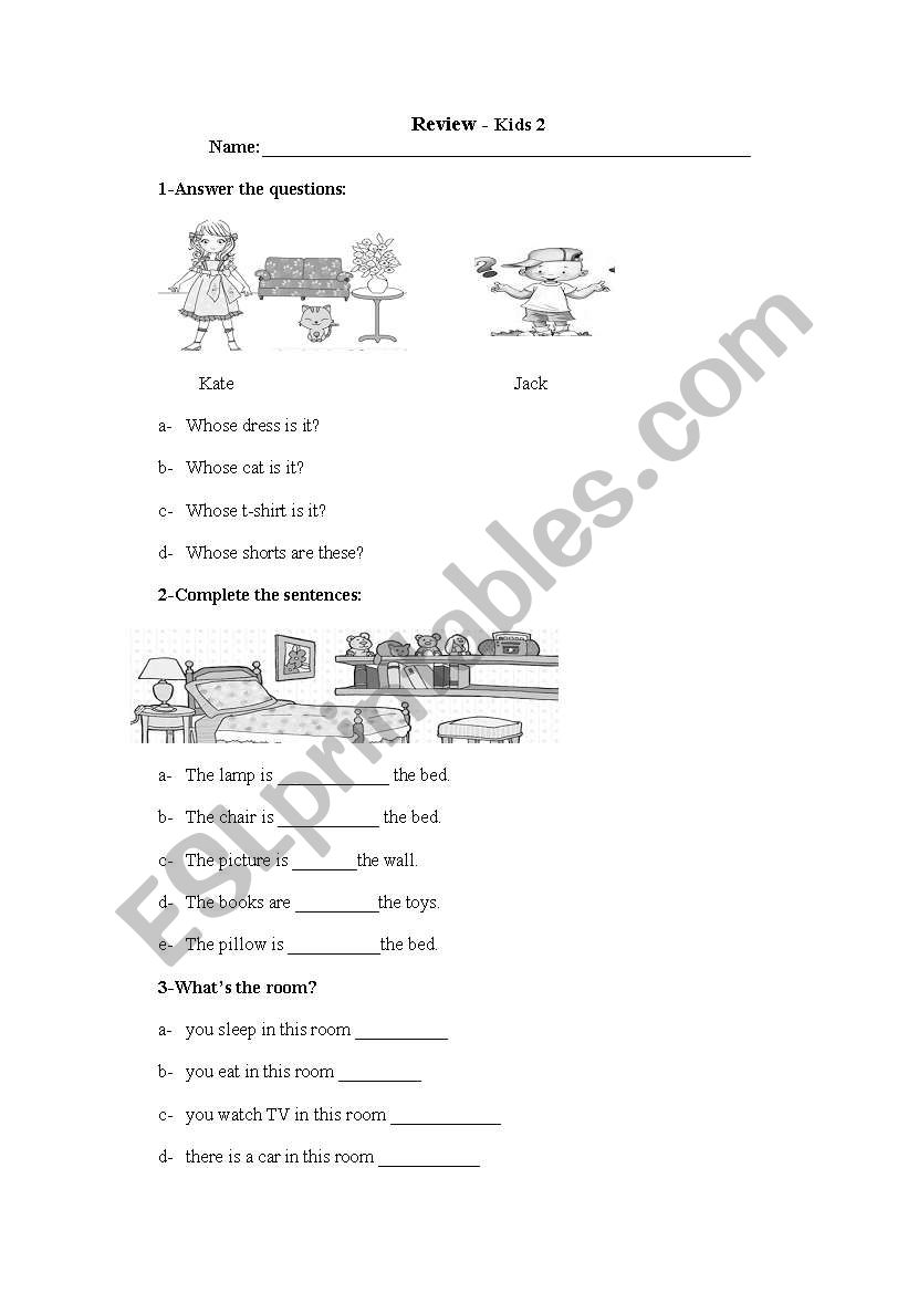 english worksheets review kids