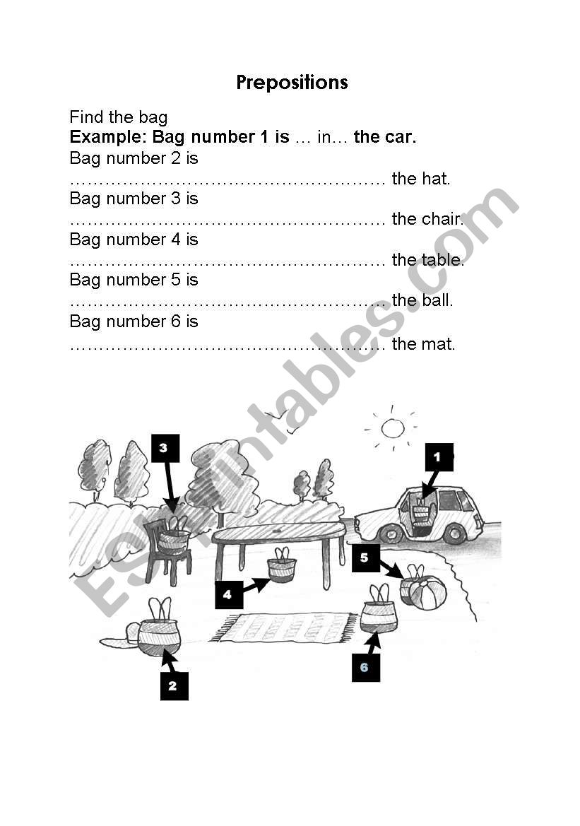 preposition worksheet 2 worksheet